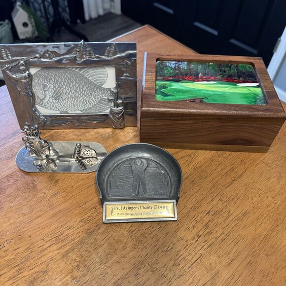 Golf Themed Home Decor, Golf balls, Business card holder, Trinket box, Frame - Picture 1 of 10